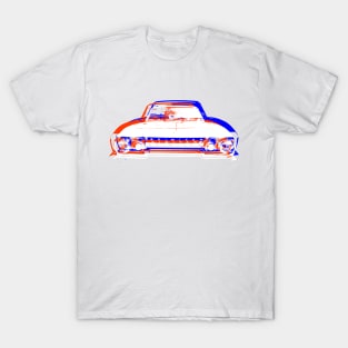 Reliant Scimitar 1970s British classic car monoblock red white blue T-Shirt